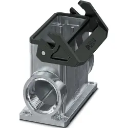 Surface mount housing, size B16, die-cast aluminum, 2 x M40, angled, bar lock, IP66, 1082588