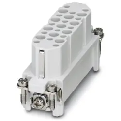 Socket contact insert, 25D, 25 pole, unequipped, crimp connection, with PE contact, 1584402