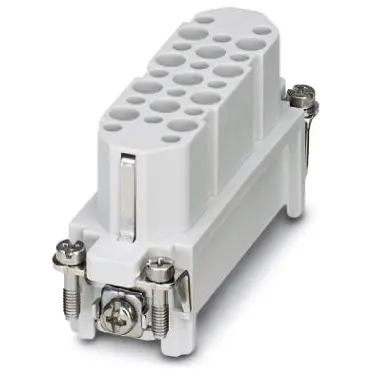 Socket contact insert, 25D, 25 pole, unequipped, crimp connection, with PE contact, 1584402 - 1