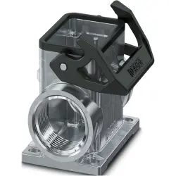 Surface mount housing, size B6, die-cast aluminum, 2 x M32, angled, bar lock, IP66, 1082559