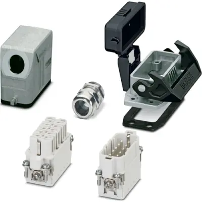 Connector kit, size D15, 10 pole + PE , IP66, 1424458 - 1