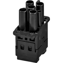 Socket contact insert, COM, 6 pole, crimp connection, with PE contact, 1459657