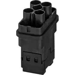 Pin contact insert, COM, 6 pole, crimp connection, with PE contact, 1463388