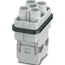 Pin contact insert, COM, 6 pole, crimp connection, with PE contact, 1079555
