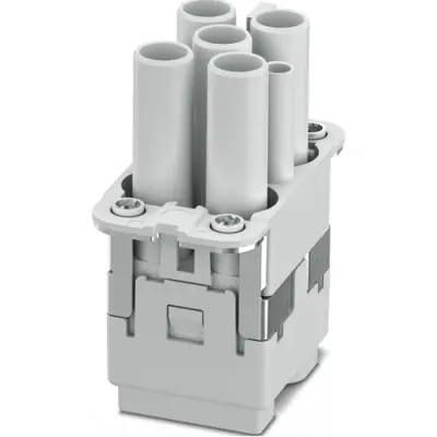 Socket contact insert, COM, 6 pole, crimp connection, with PE contact, 1079556 - 1