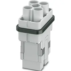 Pin contact insert, COM, 6 pole, axial screw connection, with PE contact, 1079558