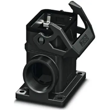 Surface mount housing, size B6, PA, 2 x M32, angled, longitudinal bow locking, IP66, 1407623 - 1