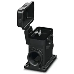 Surface mount housing, size B10, PA, 2 x M20, angled, cross bow locking, IP54/IP66, 1421362