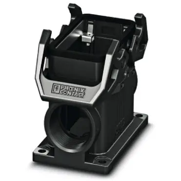 Surface mount housing, size B10, PA, 2 x M20, angled, cross bow locking, IP66, 1421356 - 1
