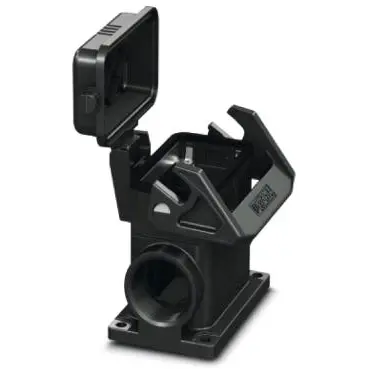 Surface mount housing, size B10, PA, 2 x M32, angled, longitudinal bow locking, IP66, 1407637 - 1