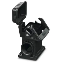 Surface mount housing, size B10, PA, 2 x M32, angled, longitudinal bow locking, IP66, 1407637