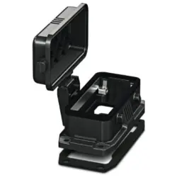 Surface mount housing, size B16, PA, PG16, straight, cross bow locking, IP66, 1407649