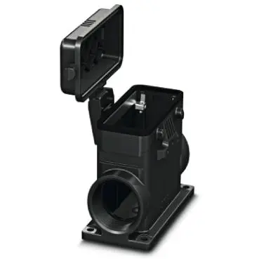 Surface mount housing, size B16, PA, 2 x M32, angled, cross bow locking, IP54/IP66, 1421366 - 1