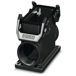 Surface mount housing, size B16, PA, 2 x M32, angled, cross bow locking, IP66, 1421365