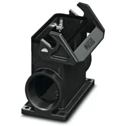Surface mount housing, size B16, PA, 2 x M25, angled, longitudinal bow locking, IP66, 1421381