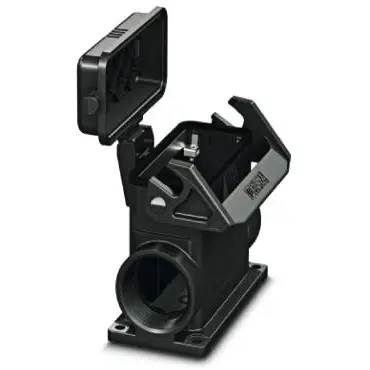 Surface mount housing, size B16, PA, 2 x M40, angled, longitudinal bow locking, IP66, 1407651 - 1