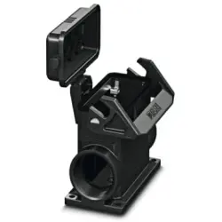 Surface mount housing, size B16, PA, 2 x M40, angled, longitudinal bow locking, IP66, 1407651