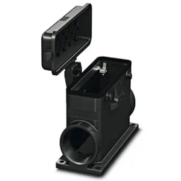 Surface mount housing, size B24, PA, 2 x M40, angled, cross bow locking, IP54/IP66, 1407666 - 1