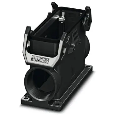 Surface mount housing, size B24, PA, 2 x M25, angled, cross bow locking, IP66, 1421461 - 1