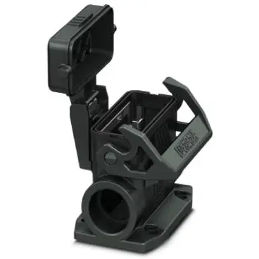 Surface mount housing, size D15, PA, 2 x M25, angled, longitudinal bow locking, IP66, 1411343 - 1