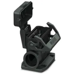 Surface mount housing, size D15, PA, 2 x M25, angled, longitudinal bow locking, IP66, 1411343