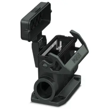 Surface mount housing, size D25, PA, 2 x M20, angled, longitudinal bow locking, IP66, 1421467 - 1