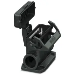 Surface mount housing, size D25, PA, 2 x M20, angled, longitudinal bow locking, IP66, 1421467