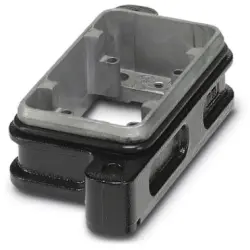 Surface mount housing, size B10, die-cast aluminum, PG16, straight, screw locking, IP66/IP68/IP69, 1411083