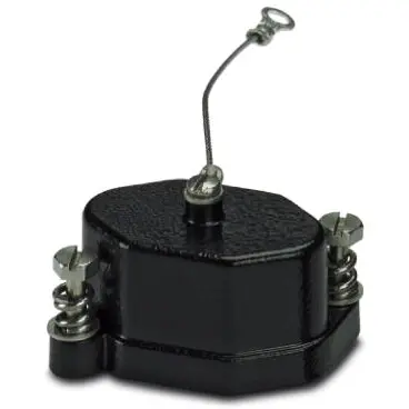 Cover cap, size D7, zinc die casting, screw locking, IP66/IP68/IP69, 1424636 - 1