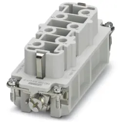 Socket contact insert, 16B, 6 pole, equipped, screw connection, with PE contact, 1406533
