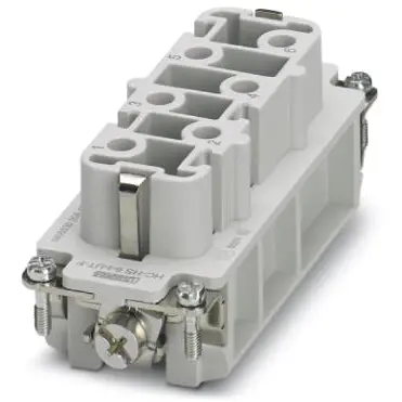 Socket contact insert, 16B, 6 pole, equipped, screw connection, with PE contact, 1406533 - 1