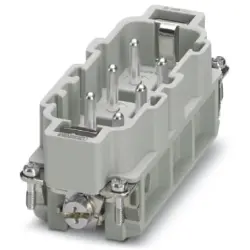Pin contact insert, 16B, 6 pole, equipped, screw connection, with PE contact, 1406531