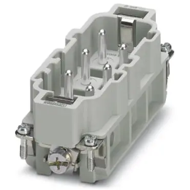 Pin contact insert, 16B, 6 pole, equipped, screw connection, with PE contact, 1406531 - 1