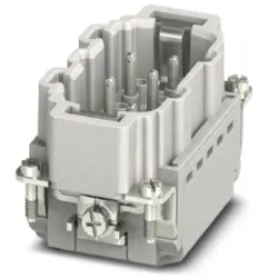 Pin contact insert, 10B, 3 pole, equipped, push-in, with PE contact, 1407739