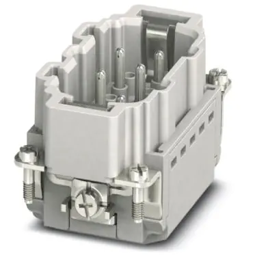 Pin contact insert, 10B, 3 pole, equipped, push-in, with PE contact, 1407739 - 1
