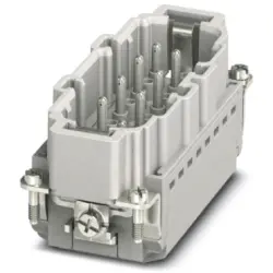 Pin contact insert, 16B, 6 pole, equipped, push-in, with PE contact, 1407740