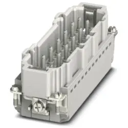 Pin contact insert, 24B, 10 pole, equipped, push-in, with PE contact, 1407741
