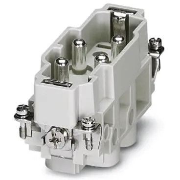 Pin contact insert, 16B, 4 pole, equipped, screw connection, with PE contact, 1679414 - 1