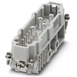 Pin contact insert, 24B, 4 pole, equipped, screw connection, with PE contact, 1679333