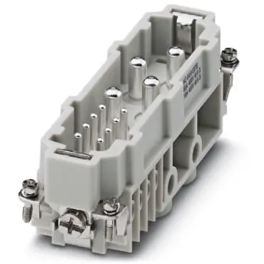 Pin contact insert, 24B, 4 pole, equipped, screw connection, with PE contact, 1679333 - 1