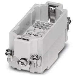 Pin contact insert, 16B, 6 pole, unequipped, crimp connection, with PE contact, 1636376