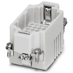 Pin contact insert, 10B, 8 pole, unequipped, crimp connection, with PE contact, 1636318