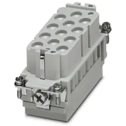 Socket contact insert, 16B, 12 pole, unequipped, crimp connection, with PE contact, 1636347
