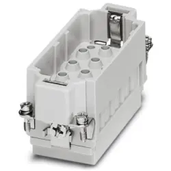 Pin contact insert, 16B, 12 pole, unequipped, crimp connection, with PE contact, 1636334