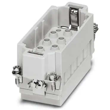 Pin contact insert, 16B, 12 pole, unequipped, crimp connection, with PE contact, 1636334 - 1