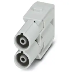 Pin contact insert, 2 pole, equipped, axial screw connection, 1417297