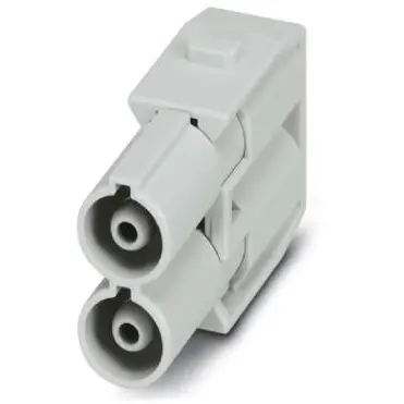 Pin contact insert, 2 pole, equipped, axial screw connection, 1417297 - 1