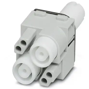 Socket contact insert, 2 pole, unequipped, crimp connection, 1417407 - 1