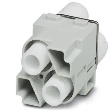 Pin contact insert, 2 pole, unequipped, crimp connection, 1417408 - 1