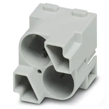 Pin contact insert, 2 pole, unequipped, crimp connection, 1417374 - 1